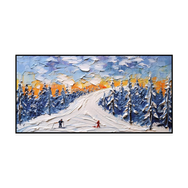 Winter Handmade Painting  Landscape Large Canvas Art Home Decoration Living Room Wall Picture