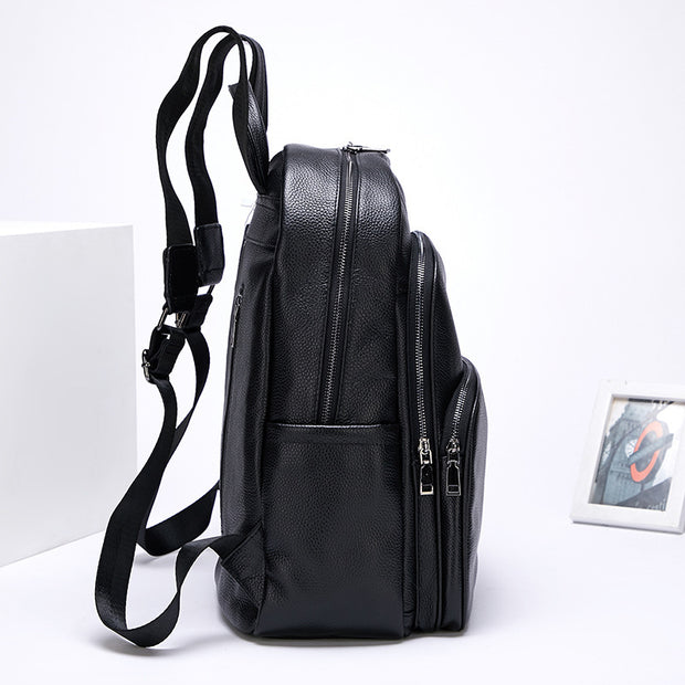 First Layer Leather Backpackage Men And Women