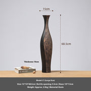 Retro Affordable Luxury Vertical High Floor Vase Decoration