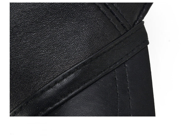 Men's leather Light Board Baseball Hat