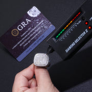 Square Diamond - Set With Top-quality Moissanite S925, Silver And Platinum-plated.