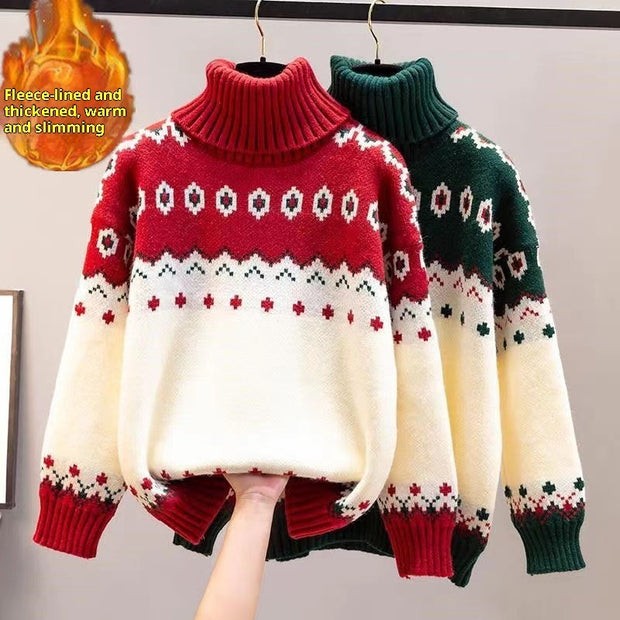 Turtleneck Female Knitting Sweater