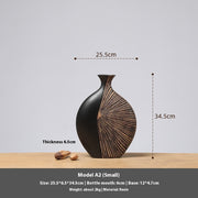 Retro Affordable Luxury Vertical High Floor Vase Decoration