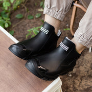 Large Size Fixed Velvet Rain Boots Stylish Water Shoes Men And Women Outdoor