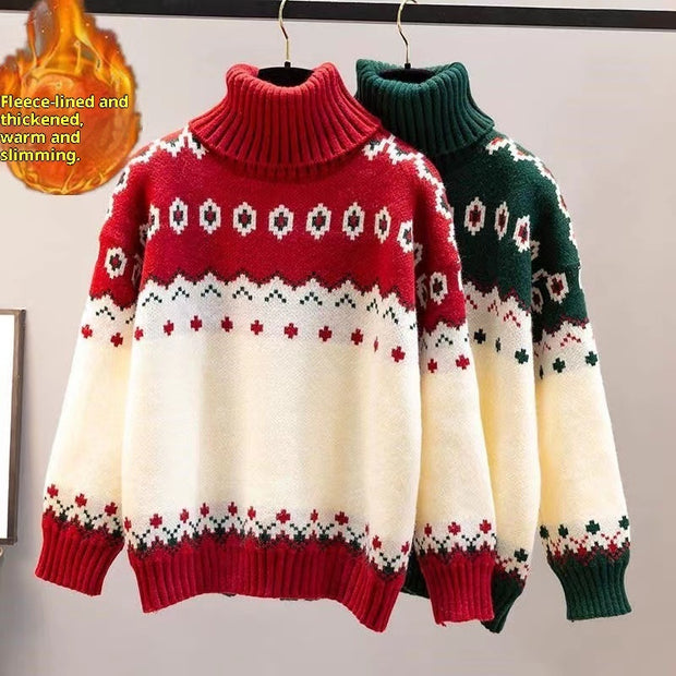 Turtleneck Female Knitting Sweater