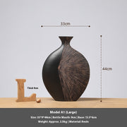 Retro Affordable Luxury Vertical High Floor Vase Decoration