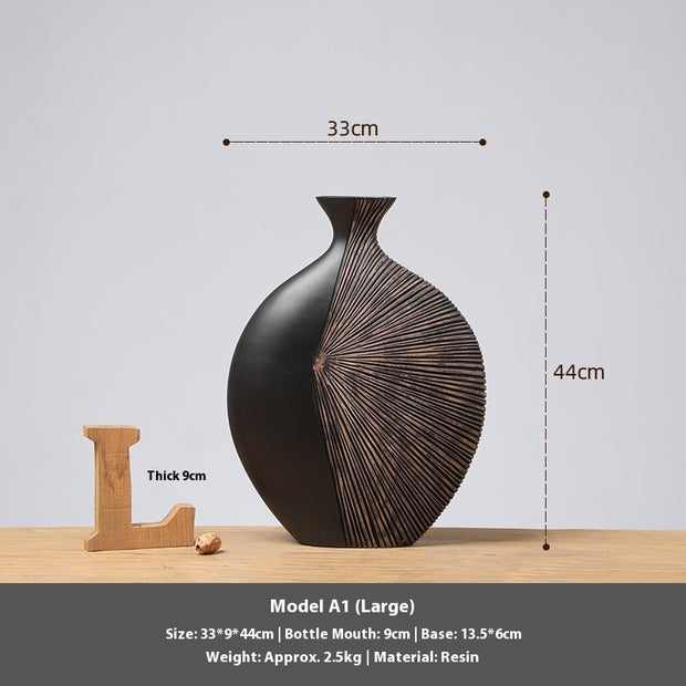 Retro Affordable Luxury Vertical High Floor Vase Decoration