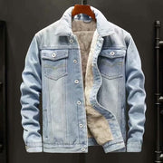 Denim Jacket Autumn Loose Trendy Warm Workwear Top