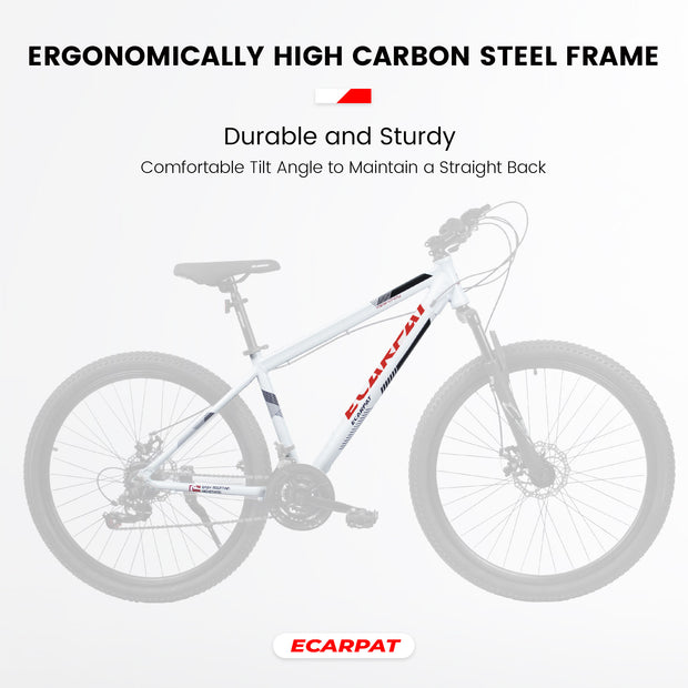 27 Inch Mountain Bike 21 Speed, Suspension Fork, Aluminum Frame Disc Brake, Mountain Bike.