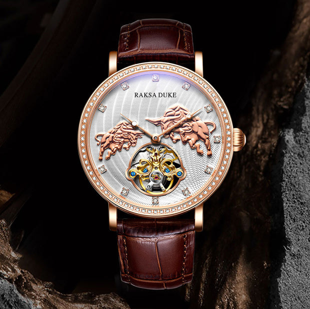 Diamond-embedded Commemorative Watch