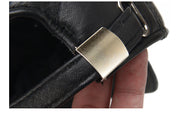 Men's leather Light Board Baseball Hat