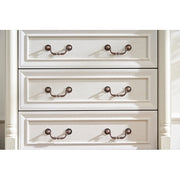 Farmhouse Style 5 Drawer Dresser Chest With Base Wooden Rustic Chest Of Drawers, Storage