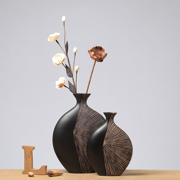 Retro Affordable Luxury Vertical High Floor Vase Decoration