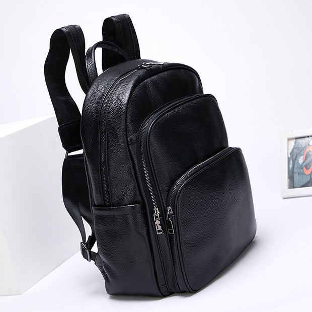 First Layer Leather Backpackage Men And Women