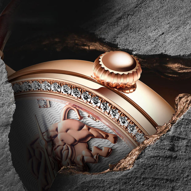 Diamond-embedded Commemorative Watch