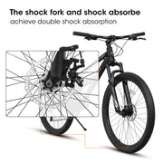 26 Inch Steel Frame Shock Fork Plus Shock Absorber 21-speed Unisex Mountain Bike