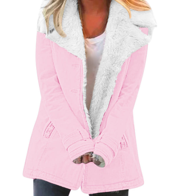 Fleece Warm Cotton-padded Jacket For Women